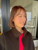 フィルム(FiLMs) 大人かわいい/丸みボブ/ブラウンベージュ