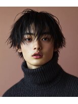 エヌプラスリタ 近鉄八尾(N+lita)&nbsp;韓国マッシュ スペインカール スパイキーショートブルーブラック