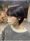 ショートボブ×ラベンダーカラー