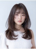 韓国レイヤー顔周りカット透明感カラー髪質改善艶髪シースルー