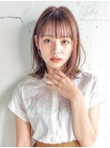 【Moana Lua】#外はねボブ#ミディアムボブ#ピンクベージュ