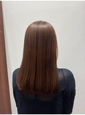 大人可愛いモテ愛されストレートセミロング＊マロンベージュ