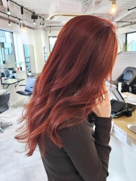 エイス 梅田 中津(Ace) レイヤーカット　ローズピンクカラー