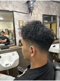 MEN’S HAIR/ブルーブラック/フェザーパーマ/ 印西　印西市