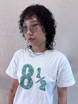 繭 マレット風ハードパーマ