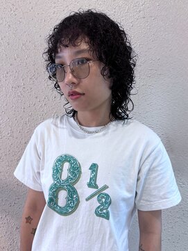 繭 マレット風ハードパーマ