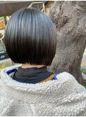 ミニボブ/切りっぱなしボブ/地毛風カラー/暗髪 #武蔵小山美容室