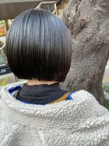 ジェコ ブラン(gecko. brun) ミニボブ/切りっぱなしボブ/地毛風カラー/暗髪 #武蔵小山美容室