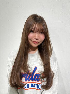 シエル(Ciel) オリーブベージュ 髪質改善ストレート レイヤーカット