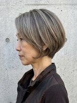 リトマス 二子玉川(litmus)&nbsp;二子玉川/白髪/ショートボブ/艶カラー/50代