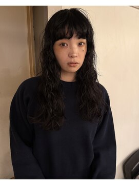 テント(tent.) 巻き髪風デジタルパーマロングレイヤーパーマコテ巻き風パーマ