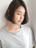 イブアンドコー ひたちなか(Eve&Co.) ワンレン×アッシュグレージュ☆前下がりショートボブ 