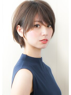 ルエ(rue) 『rue京都』大人かわいい丸みショートボブ小顔サイドブルージュ