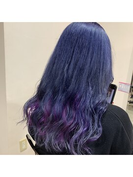 ダブル アンダーバー サロン(W_SALON) 【W_SALON 河原町】ネイビー×ユニコーン♪♪