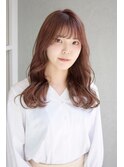カジュアルくびれウェーブ×ピンクブラウン