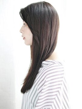 ヘアメイク ナル(hair make nalu) かきあげバングのナチュラルストレート