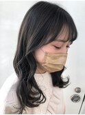 ツヤ感カラー＊暗髪＊アッシュグレージュ【ZinaCENTRAL】