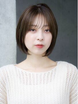 エインアンリー 表参道(AIN.ANLY.) 前髪ありグレージュボブ20代30代40代【AIN.表参道】川原大地