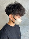 波巻きスパイラルパーマメンズマッシュメンズパーマ群馬高崎眉毛