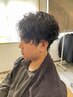 カット+ツイストスパイラルパーマ+シェービング￥12500