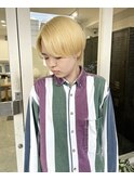 抜きっぱなしブロンド/ハイトーンショート/マッシュショート