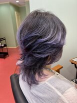 エマ(emma) ウルフカット×ブラック×パープル