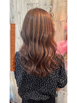 アバディブロス(Abadi Bros) バレイヤージュ×オレンジベージュ