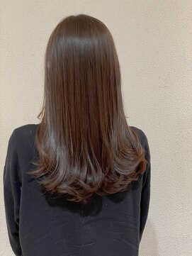 テラス(Terrace) 【Terrace】艶感ロング×寒色系ベージュ