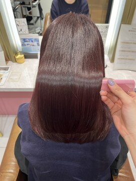 ザトエル 栄(THE TOEL) 髪質改善メテオカラーピンクショコラベージュ艶ミディアム