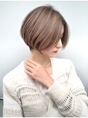 ショートボブ髪型30代40代50代前髪あり前髪なし面長丸顔【倉田】
