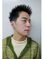 ルックグッドストア タカラヅカ(LOOK GOOD STORE TAKARAZUKA)&nbsp;メンズカットアップバングスパイキーショートブルーブラック