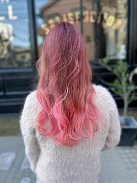 アンドロール(&ROLL) ピンクグラデーション×ロングレイヤー