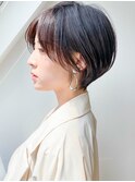 大人美人ショートボブパーマウルフパーマアッシュベージュ
