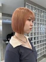 サンク 原宿 表参道(cinq)&nbsp;ミルクティーベージュピンクベージュくびれボブワイドバング