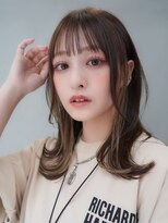 ギークス(GEEKS)&nbsp;【GEEKS渋谷】ワンブリーチインナーカラー/ベージュ/冬ヘア/小顔