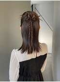 お呼ばれヘアセット/ハーフアップスタイル