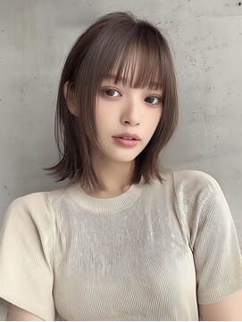 ヴェイン 渋谷(vain) ボブ 顔周りレイヤー 小顔カット 透明感カラー