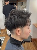MEN’S/サーフカール/刈り上げセンターパート/表参道駅/青山