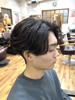 ヘアスタジオ ロメオ(hair studio Romeo) フェザーパーマセンターパート毛流れフェザー
