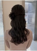 くるみちゃんヘア風サイドお団子ハーフアップアレンジ
