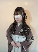 犬耳ハーフアップ