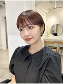 ダークブルーワンホンレイヤー髪質改善縮毛矯正池袋
