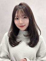 アグノス 青山(Agnos)&nbsp;イメチェンアンブレラカラー前髪薄めバングくびれヘアモテ髪