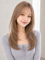 ルイマダーナ 栄店(LOUIMADNA)&nbsp;顔周りレイヤー ベージュカラー ロングレイヤー ブリーチカラー