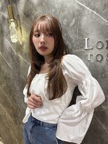 ロンドロゼ 池袋(Lond rose) ♪ オリーブベージュ/レイヤーカット/顔周りレイヤー/シースルー
