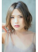 【Rire-リル銀座-】ゆるふわくせ毛風ボブ