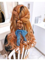 リサ 恵比寿(risa.)&nbsp;ねじりのハーフ編み下ろし