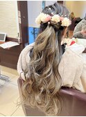 ハーフアップ/結婚式お呼ばれヘアー