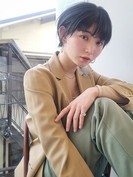 グロウミドル(GROW middle) 黒髪お洒落コンパクトマッシュショート　野村恵子
