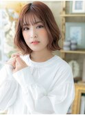 大人ガーリー韓国風前下がり小顔くびれミディa戸頭20代30代40代